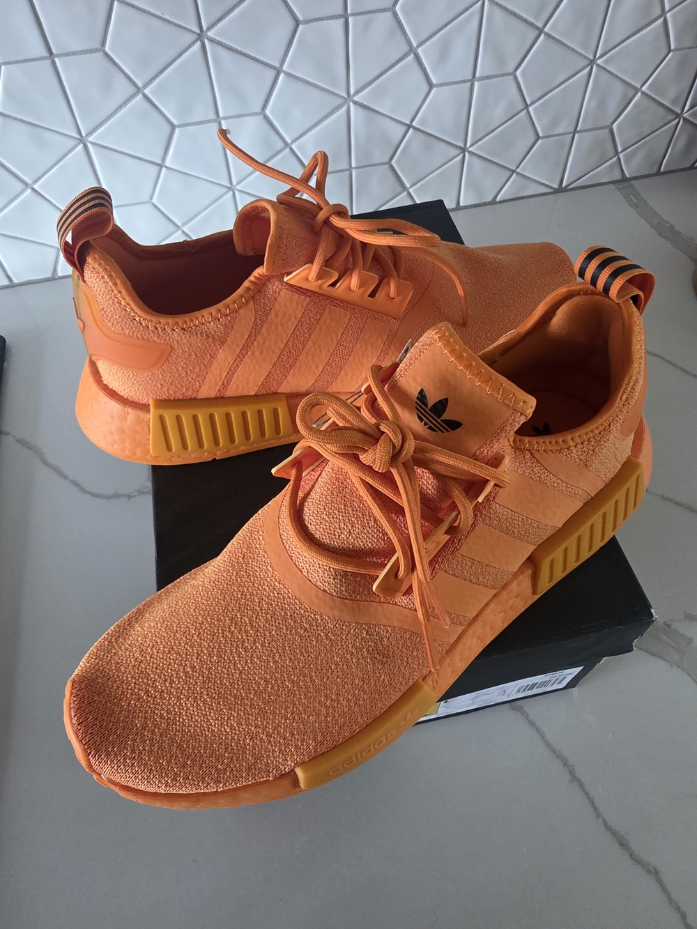 Adidas NMD R1 Orange Athletic - Women's Size 10 Sneakers